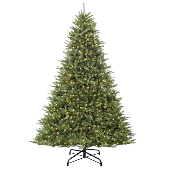 9Ft Pre-Lit Fraser Fir Artificial Christmas Tree, Clear LED Lights By Puleo International in Green | 9 ft | Michaels®